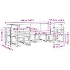 Conjunto de sofás de exterior 6 pcs Blanco y Antracita