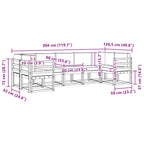Conjunto de sofás de exterior 7 pcs Blanco y Antracita