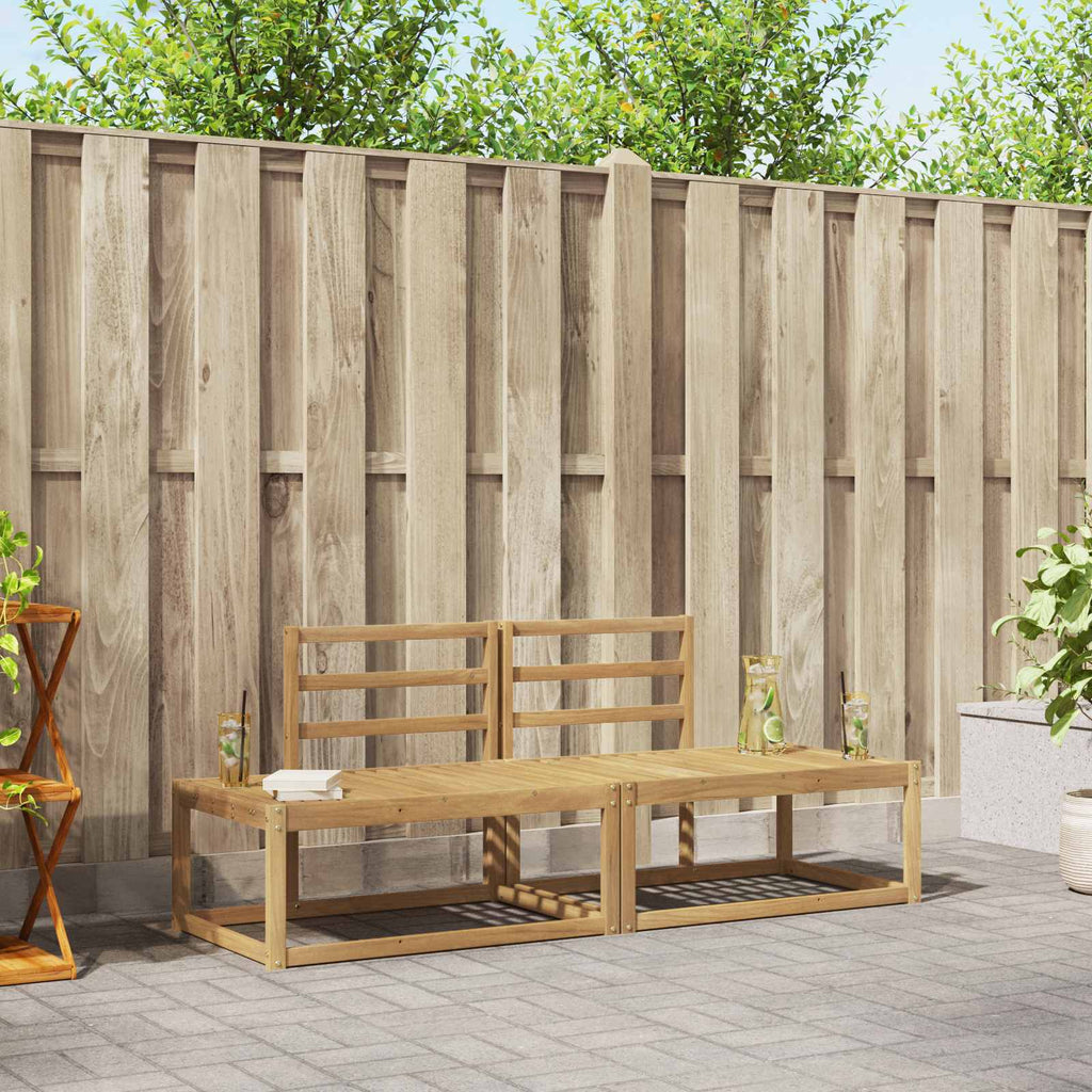 Conjunto de sofás de exterior 2 pcs Blanco 182,5 x 63 x 73 cm