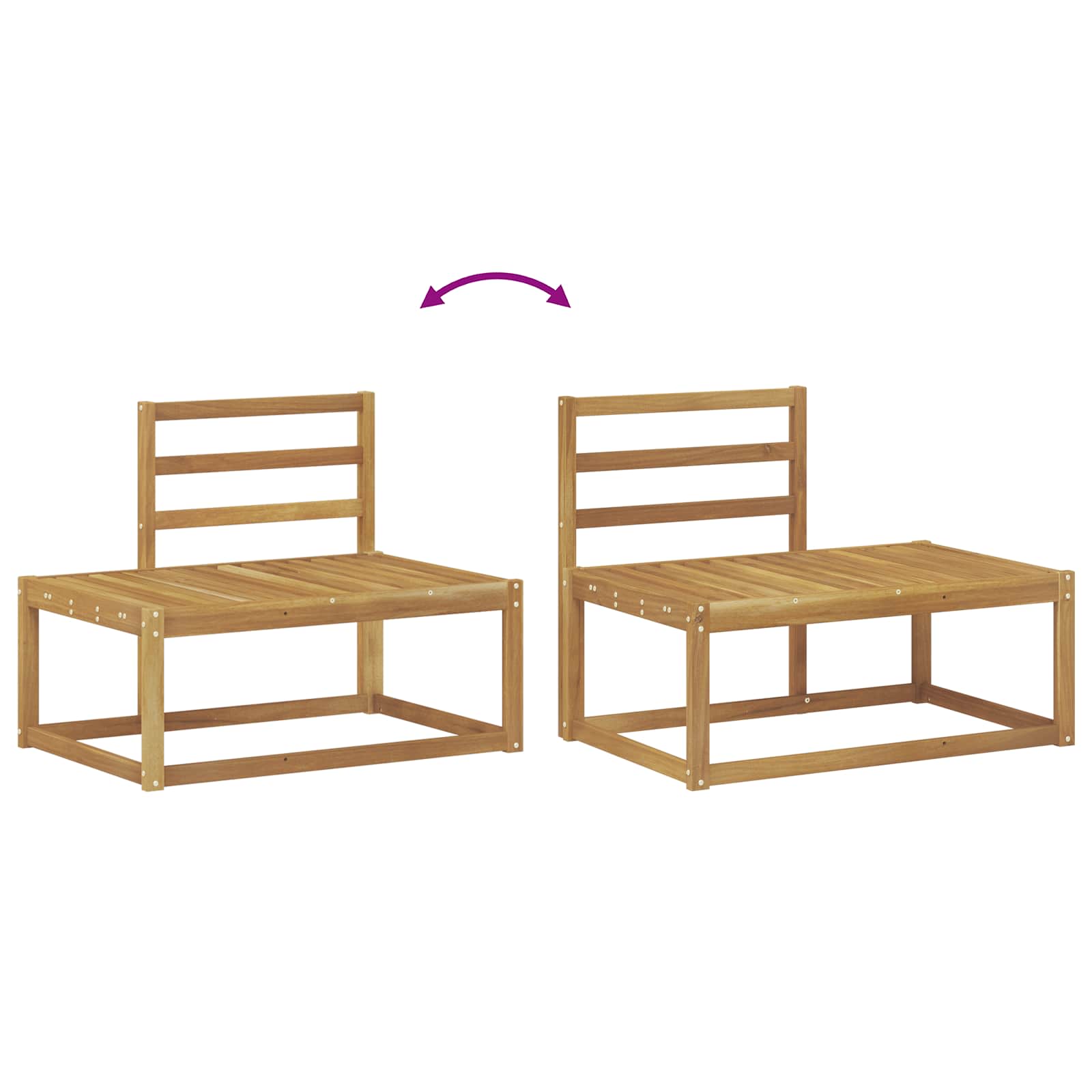 Conjunto de sofás de exterior 2 pcs Blanco 182,5 x 63 x 73 cm