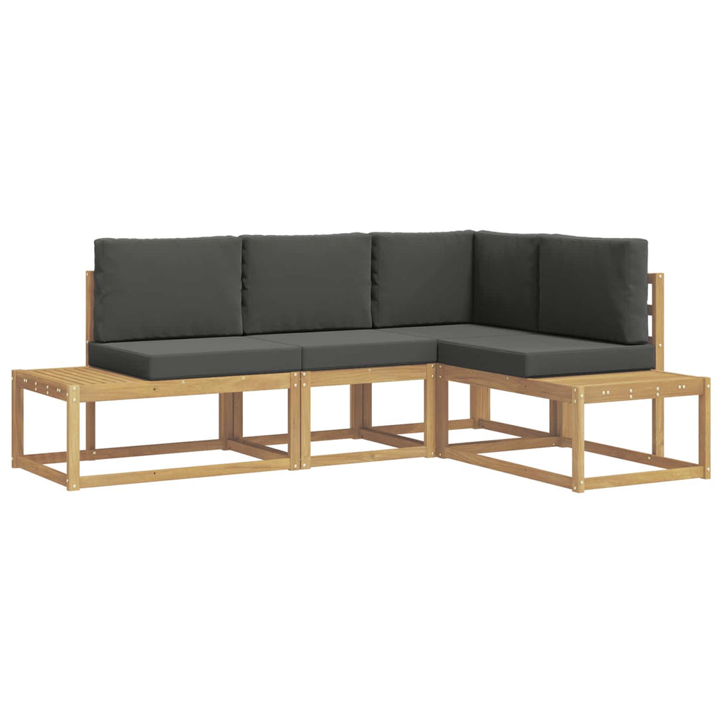 Conjunto de sofás de exterior 3 Pieza Blanco y Antracita