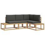 Conjunto de sofás de exterior 3 Pieza Blanco y Antracita