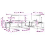 Conjunto de sofás de exterior 3 Pieza Blanco y Antracita