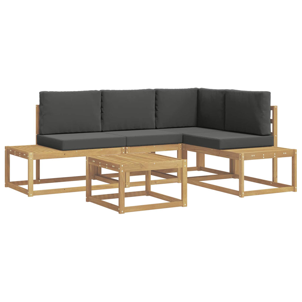 Conjunto de sofás de exterior 4 Pieza Blanco y Antracita