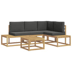 Conjunto de sofás de exterior 4 Pieza Blanco y Antracita