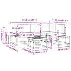 Conjunto de sofás de exterior 4 Pieza Blanco y Antracita