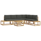 Conjunto de sofás de exterior 5 Pieza Blanco y Antracita