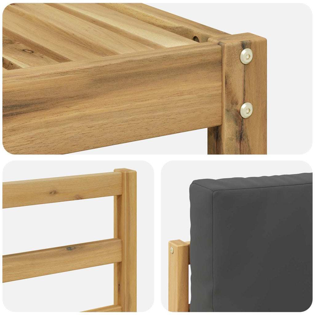 Conjunto de sofás de exterior 10 pcs Blanco y Antracita