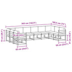Conjunto de sofás de exterior 10 pcs Blanco y Antracita