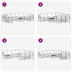 Conjunto de sofás de exterior 11 pcs Blanco y Antracita