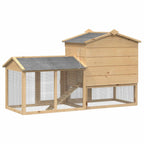 Gallinero 2 pcs Marrón Madera de pino macizo