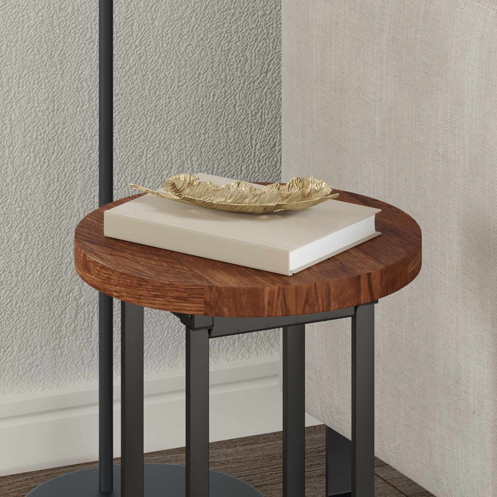 Encimera Marrón Claro Ø 30 x 2,5 cm Madera de Roble Sólido