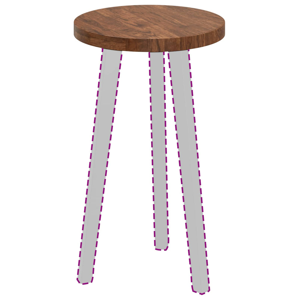 Encimera Marrón Claro Ø 30 x 2,5 cm Madera de Roble Sólido