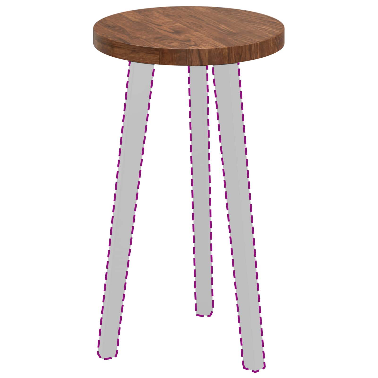 Encimera Marrón Claro Ø 30 x 2,5 cm Madera de Roble Sólido