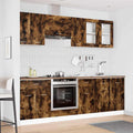 Juegos de muebles de cocina con cajón Lyon 8 pcs Roble ahumado