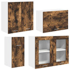 Juegos de muebles de cocina con cajón Lyon 8 pcs Roble ahumado