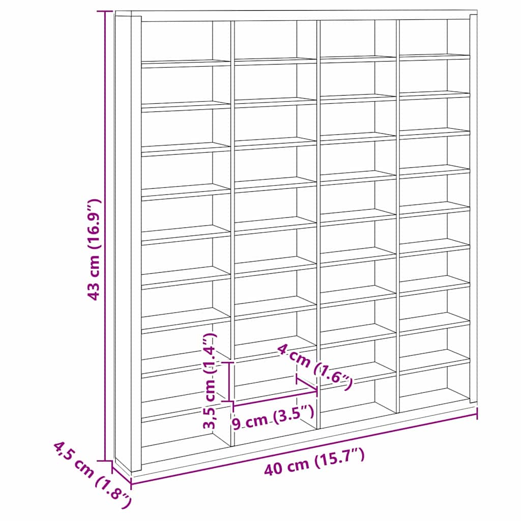 Expositor de Pared Beige 40 x 4,5 x 43 cm Madera de ingeniería