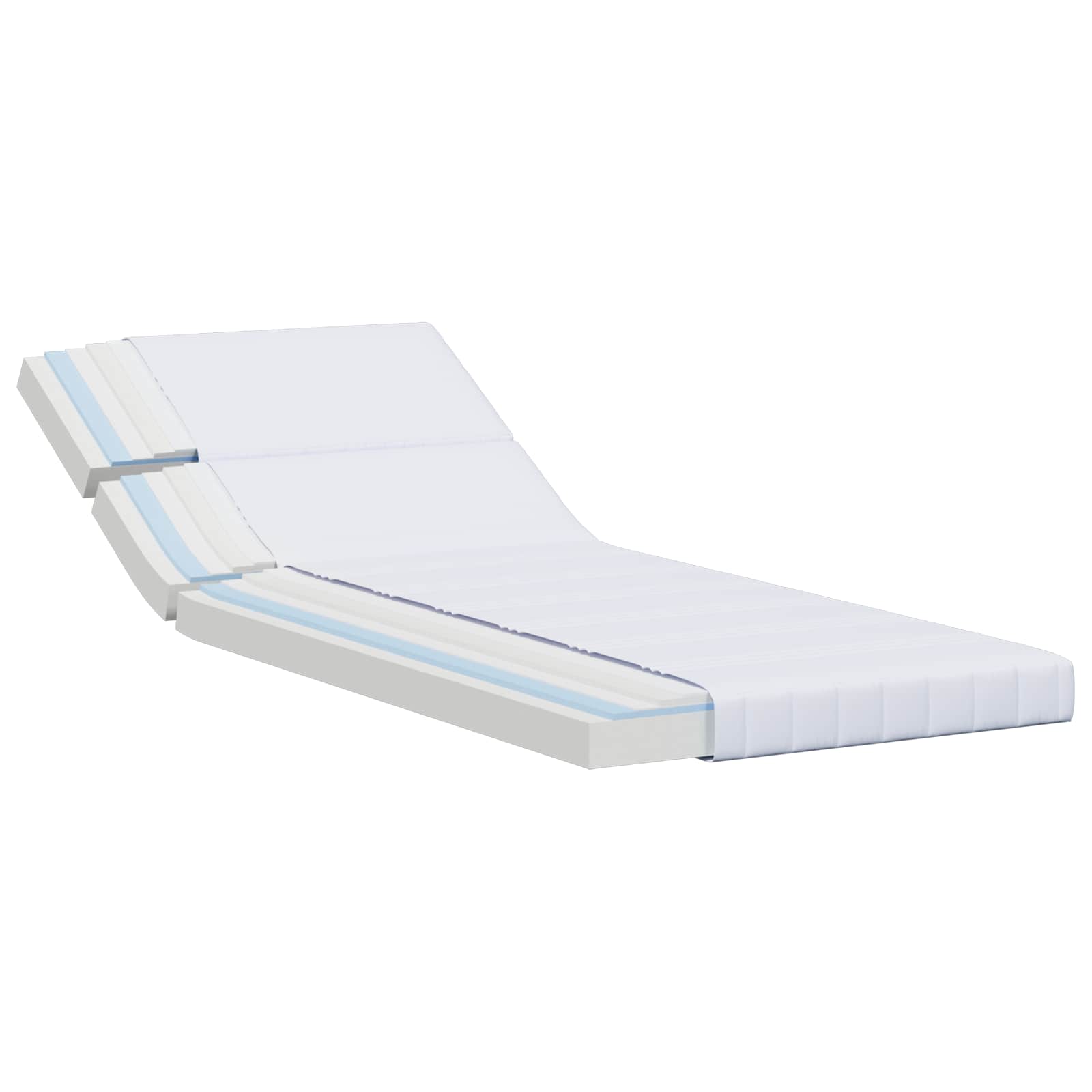 Colchón de Espuma Extendible 80 x 200 cm Blanco