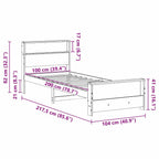 Estructura de cama 100 x 200 cm Madera de ingeniería