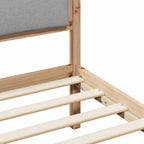 Estructura de cama con cabecera Gris Claro 100 x 200 cm