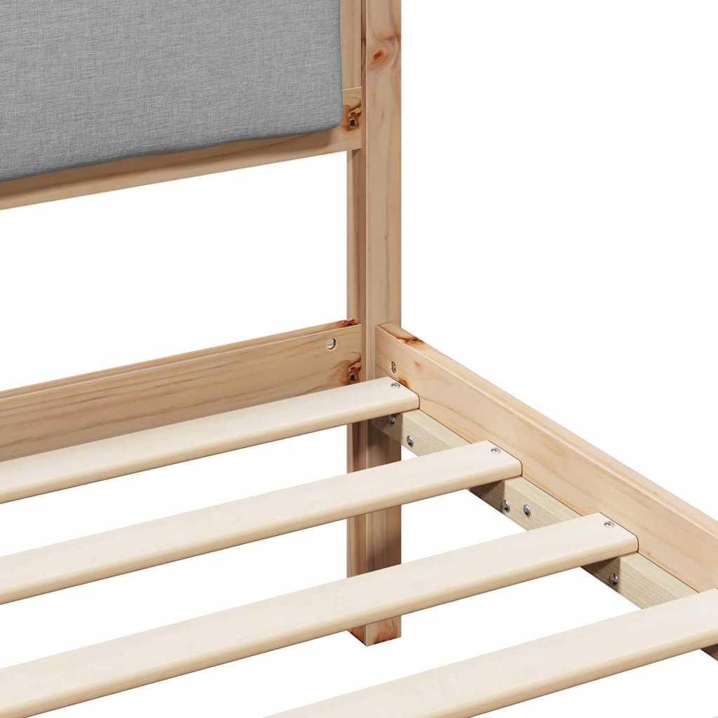 Estructura de cama con cabecera Gris Claro 100 x 200 cm