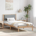 Estructura de cama con cabecera Gris Claro 100 x 200 cm