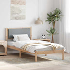 Estructura de cama con cabecera Gris Claro 100 x 200 cm