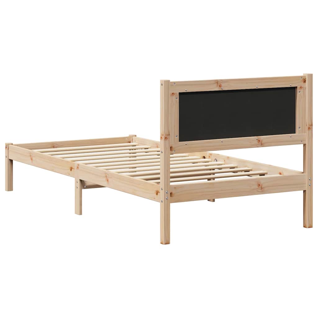 Estructura de cama con cabecera Gris Claro 100 x 200 cm