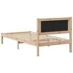 Estructura de cama con cabecera Gris Claro 100 x 200 cm