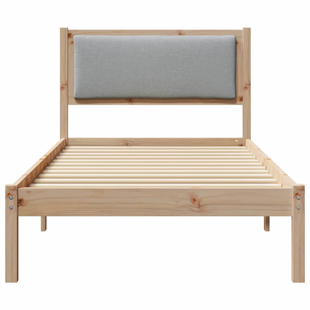 Estructura de cama con cabecera Gris Claro 100 x 200 cm