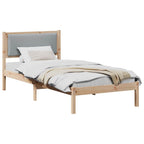 Estructura de cama con cabecera Gris Claro 100 x 200 cm