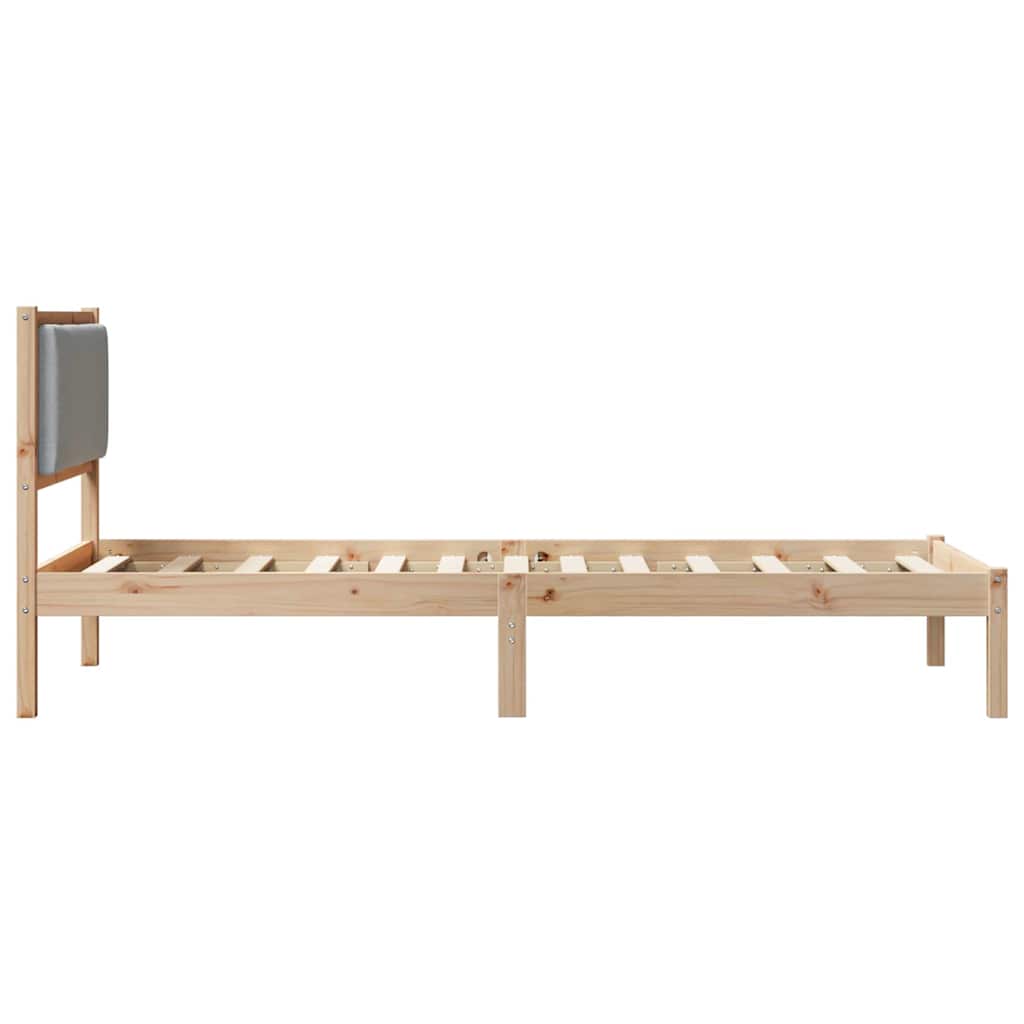 Estructura de cama con cabecera Gris Claro 100 x 200 cm