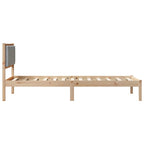 Estructura de cama con cabecera Gris Claro 100 x 200 cm