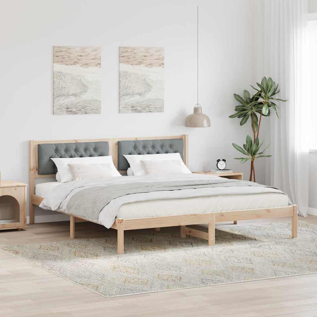 Kids' bed with headboard Jeans Blue 80 x 160 cm fabric