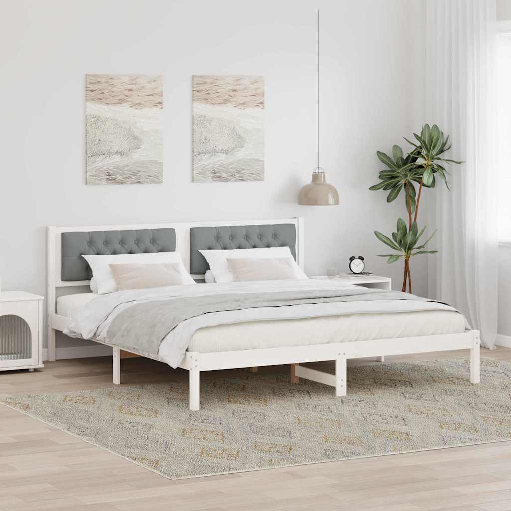 Kids' bed with headboard Jeans Blue 80 x 160 cm fabric