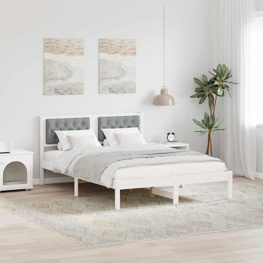 Kids' bed with headboard Jeans Blue 80 x 160 cm fabric