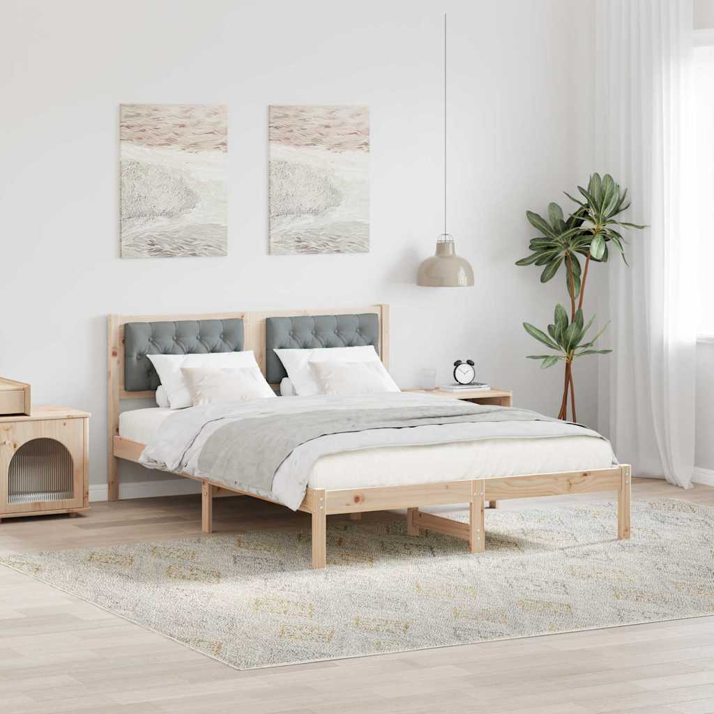 Kids' bed with headboard Jeans Blue 80 x 160 cm fabric