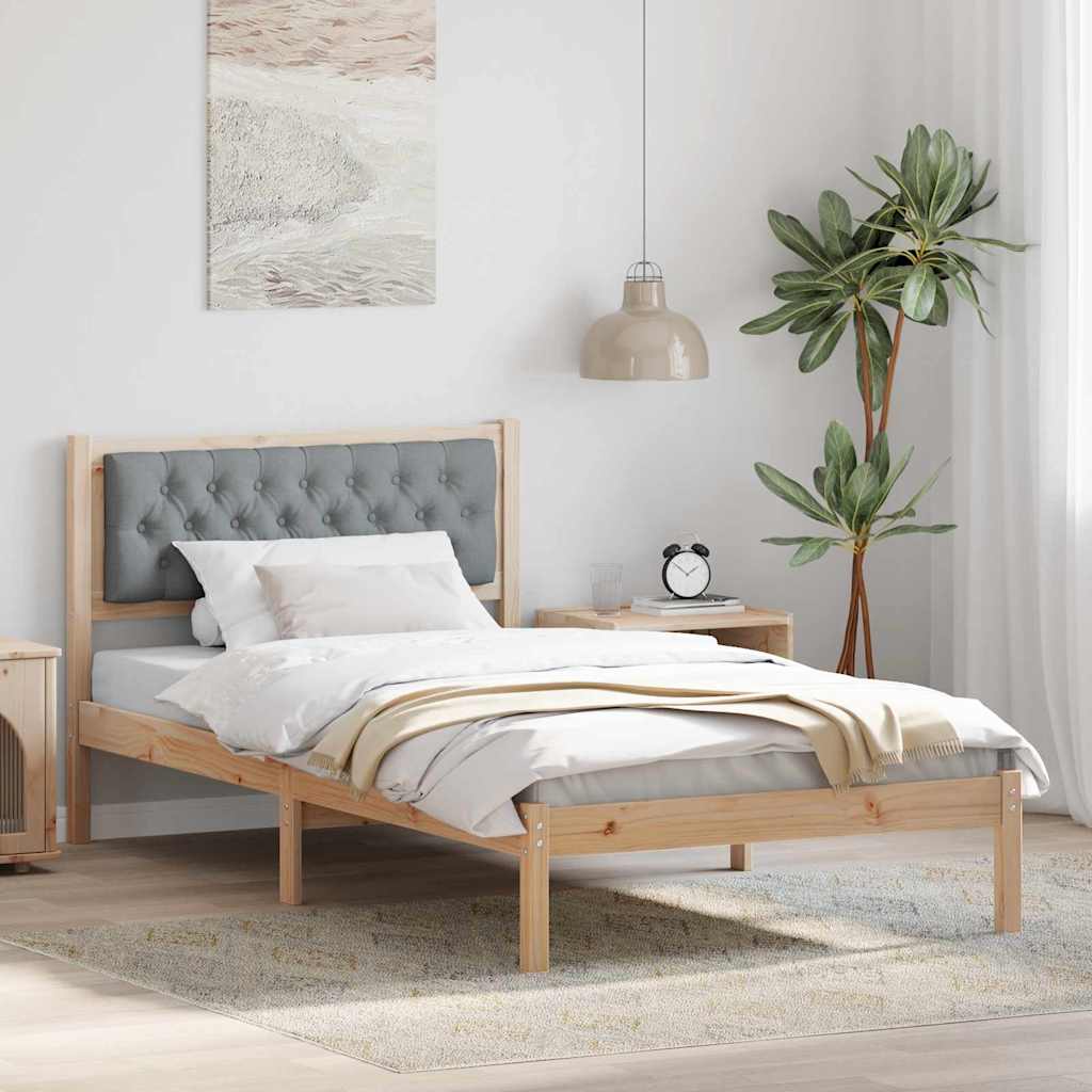 Kids' bed with headboard Jeans Blue 80 x 160 cm fabric