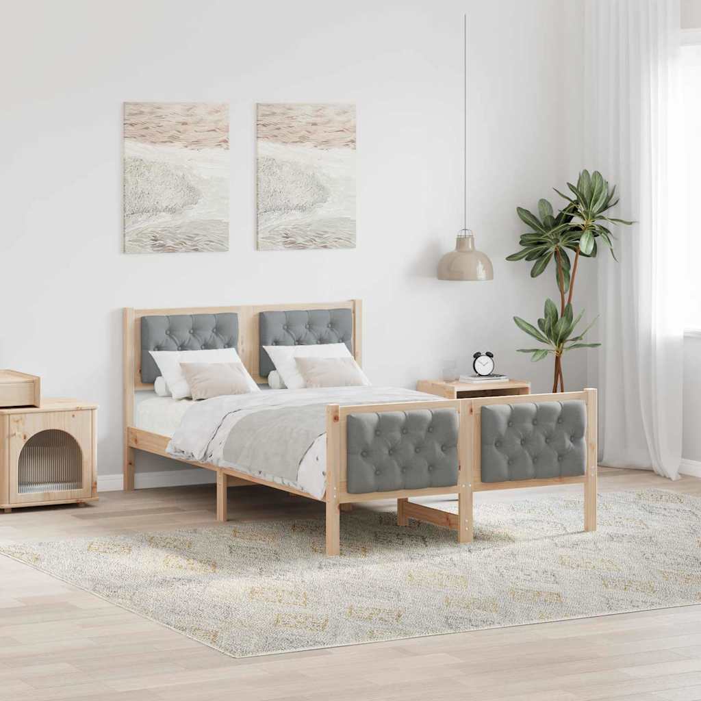 Estrutura de cama 100 x 200 cm Madeira de pinho maciço