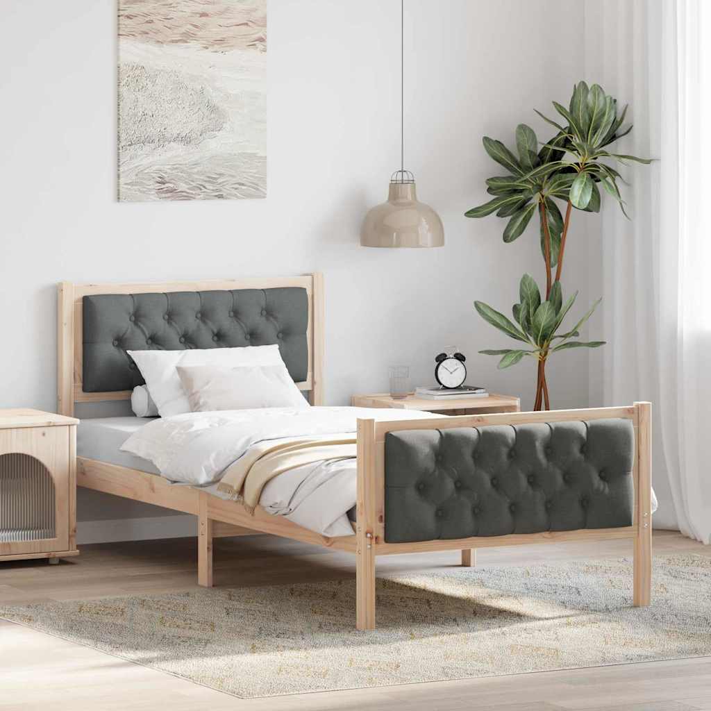 Estrutura de cama 100 x 200 cm Madeira de pinho maciço