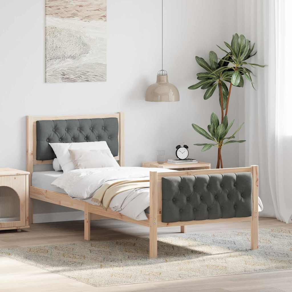 Estrutura de cama 100 x 200 cm Madeira de pinho maciço