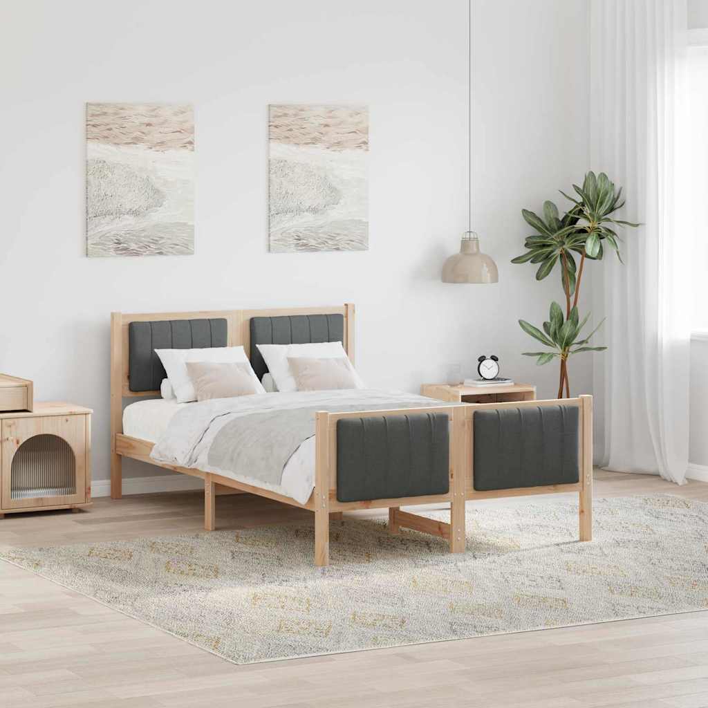 Estrutura de cama preto e cinzento escuro 100 x 200 cm