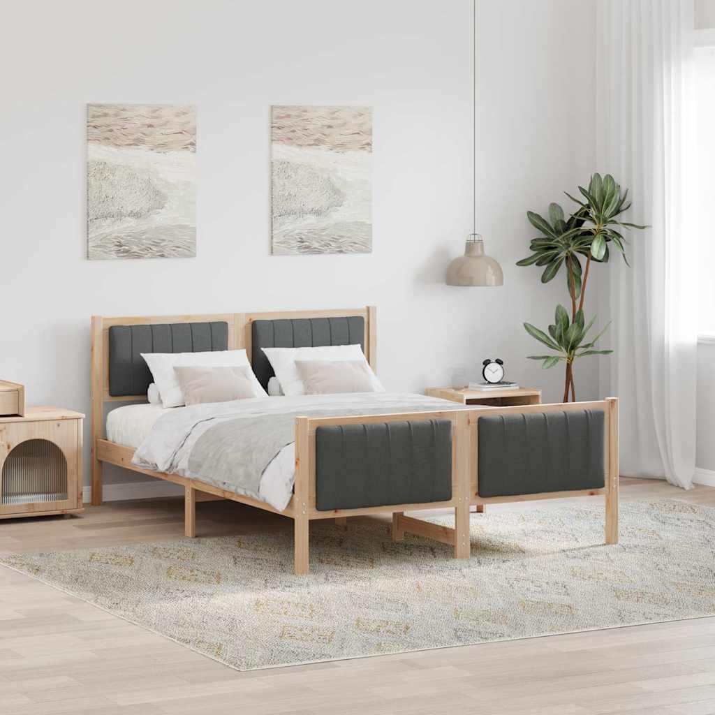 Estrutura de cama preto e cinzento escuro 100 x 200 cm