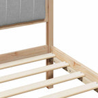 Estructura de cama Marrón y gris claro 100 x 200 cm