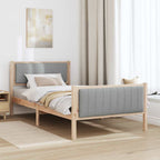 Estructura de cama Marrón y gris claro 100 x 200 cm