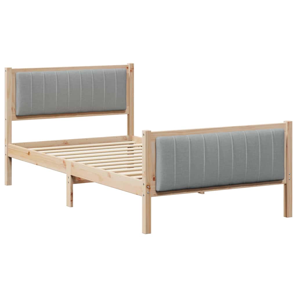 Estructura de cama Marrón y gris claro 100 x 200 cm