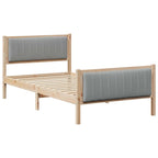 Estructura de cama Marrón y gris claro 100 x 200 cm