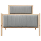 Estructura de cama Marrón y gris claro 100 x 200 cm