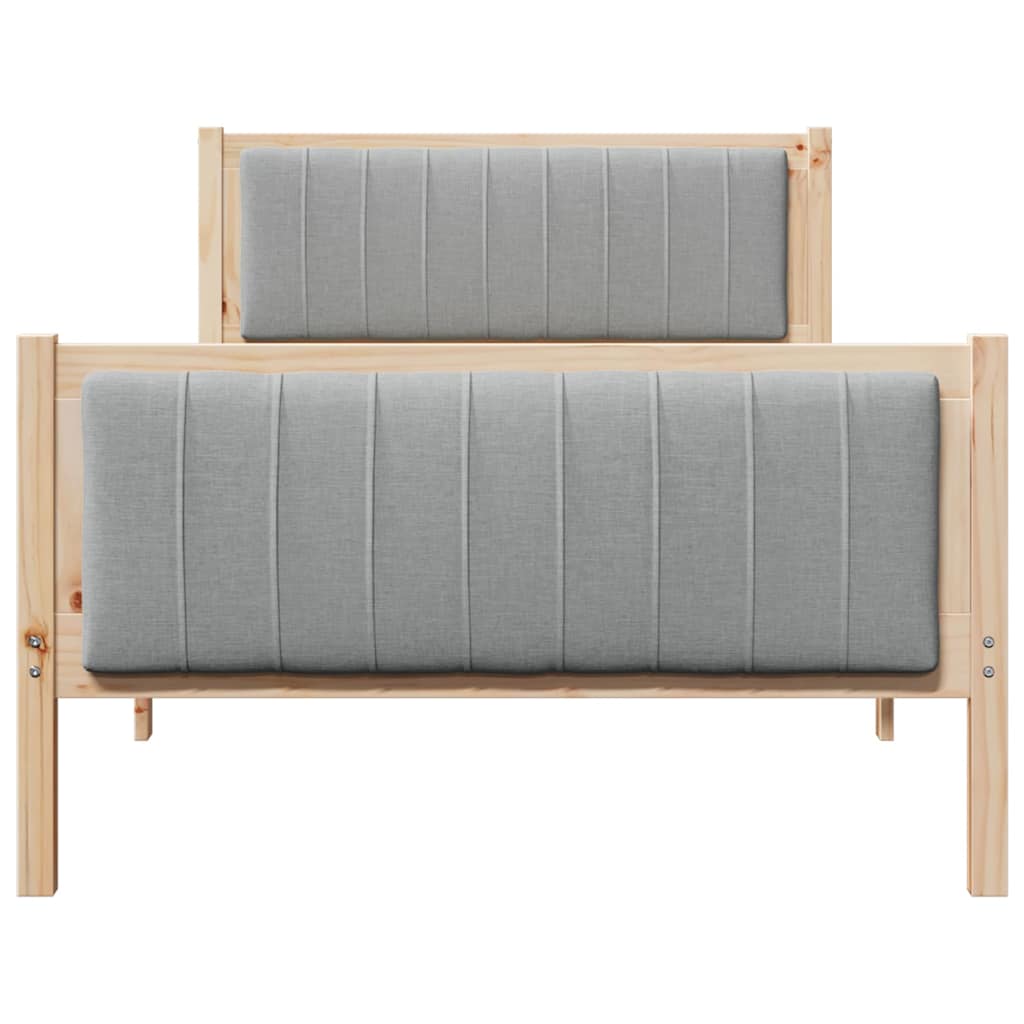 Estructura de cama Marrón y gris claro 100 x 200 cm