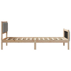 Estructura de cama Marrón y gris claro 100 x 200 cm